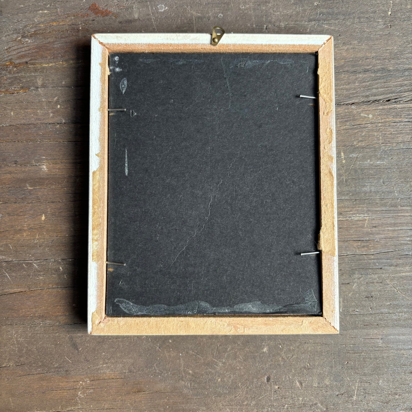 Vintage Glass Western Framed Art