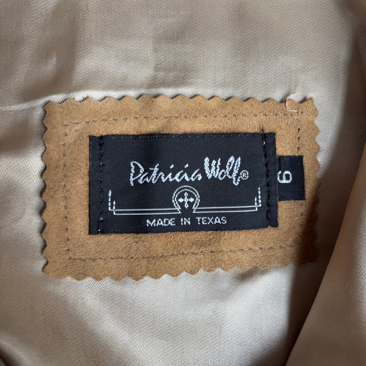 Patricia Wolf Tan Suede Skirt with Ruffle