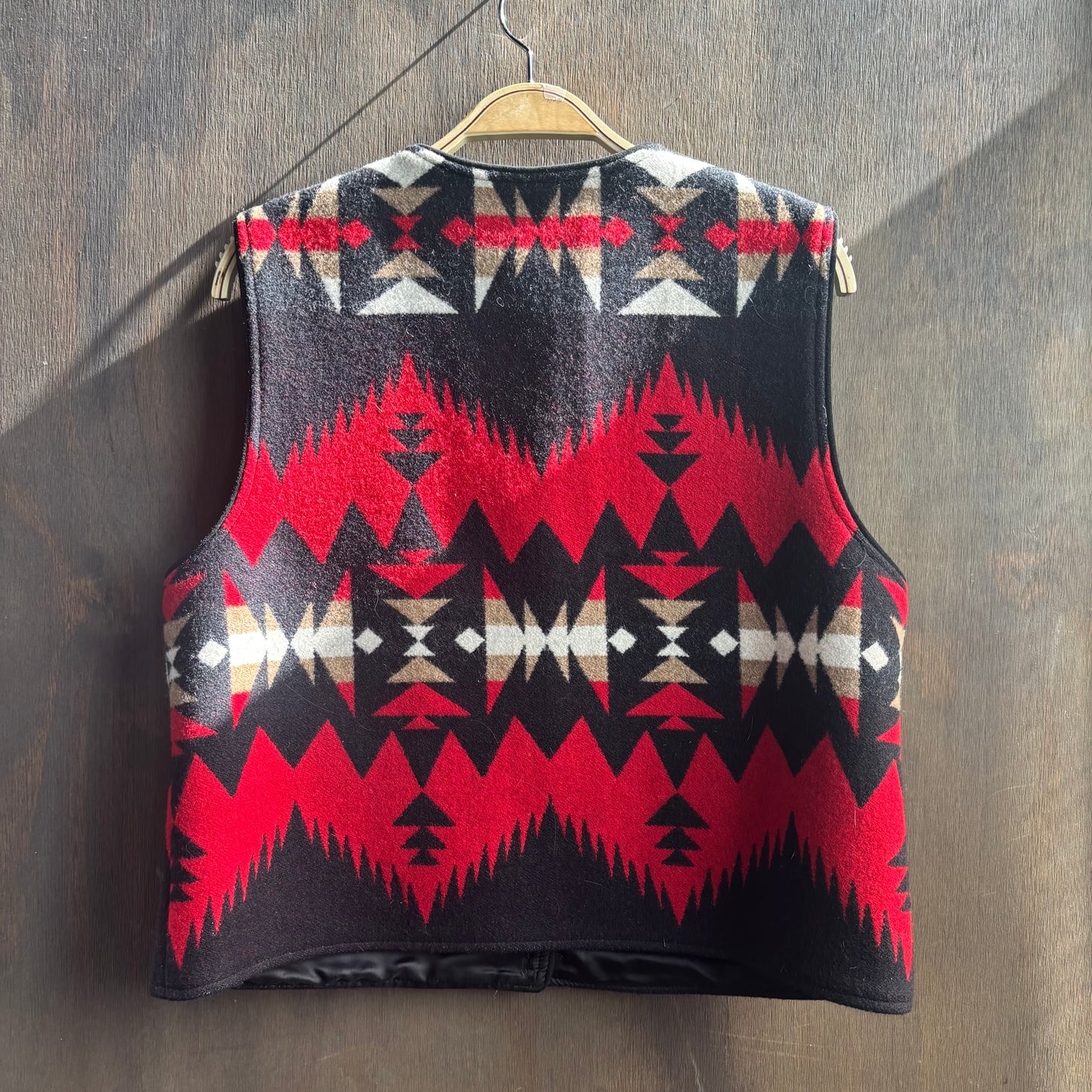 Pendleton Red and Black Wool Vest