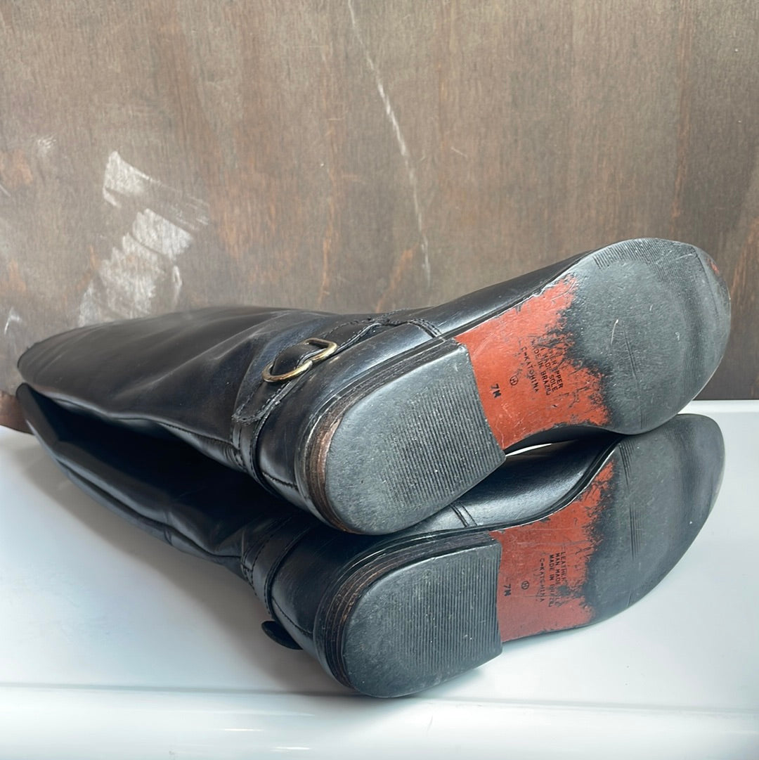 Calico Black Riding Boots