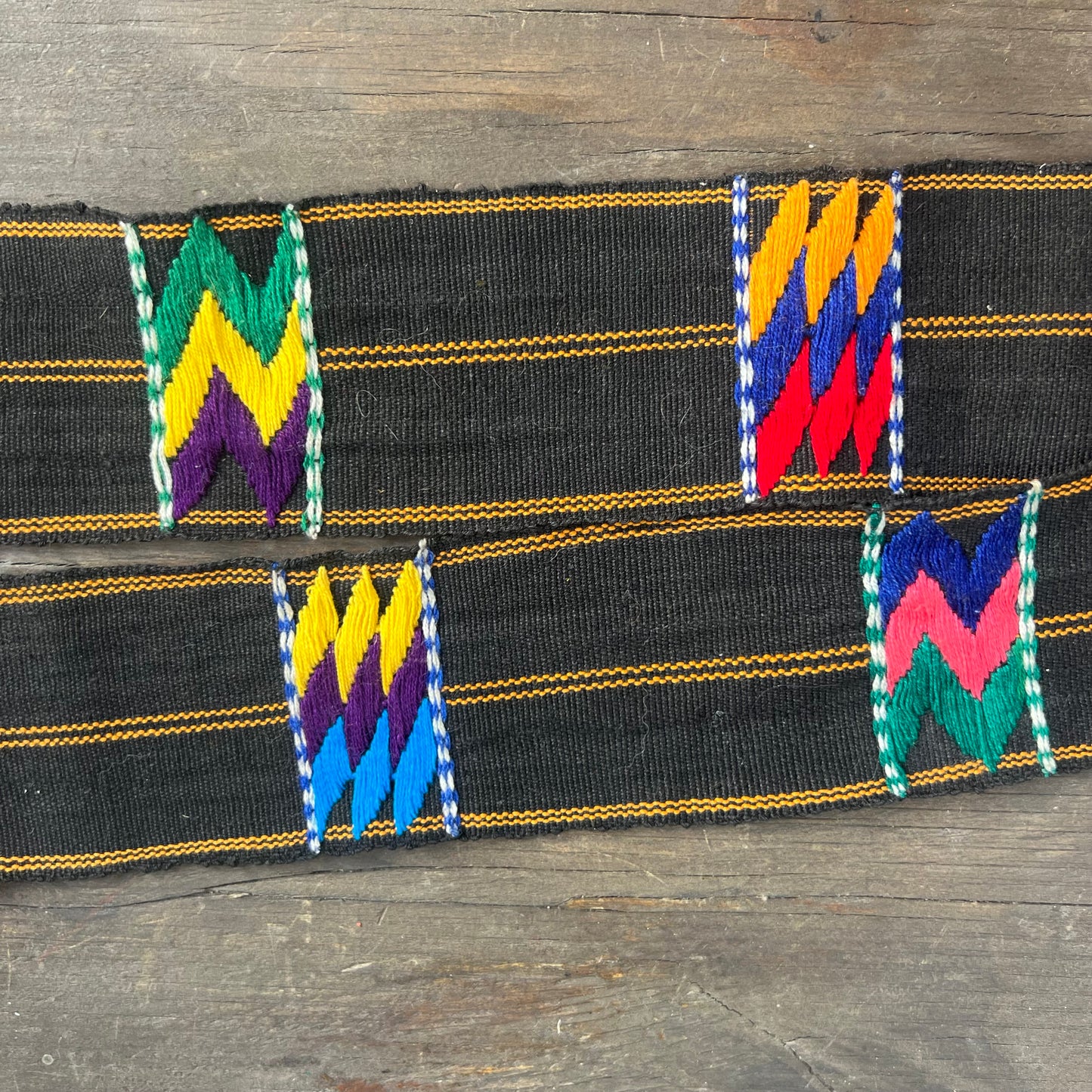 Woven Rainbow Tie Belt
