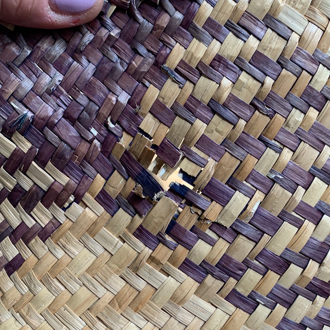 Large woven basket with handles