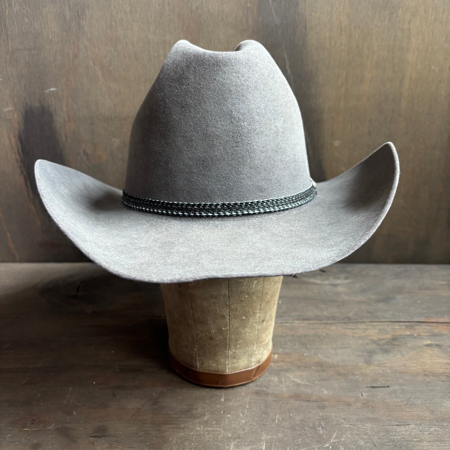 Vintage Grey Resistol Hat with Concho Buckle Band