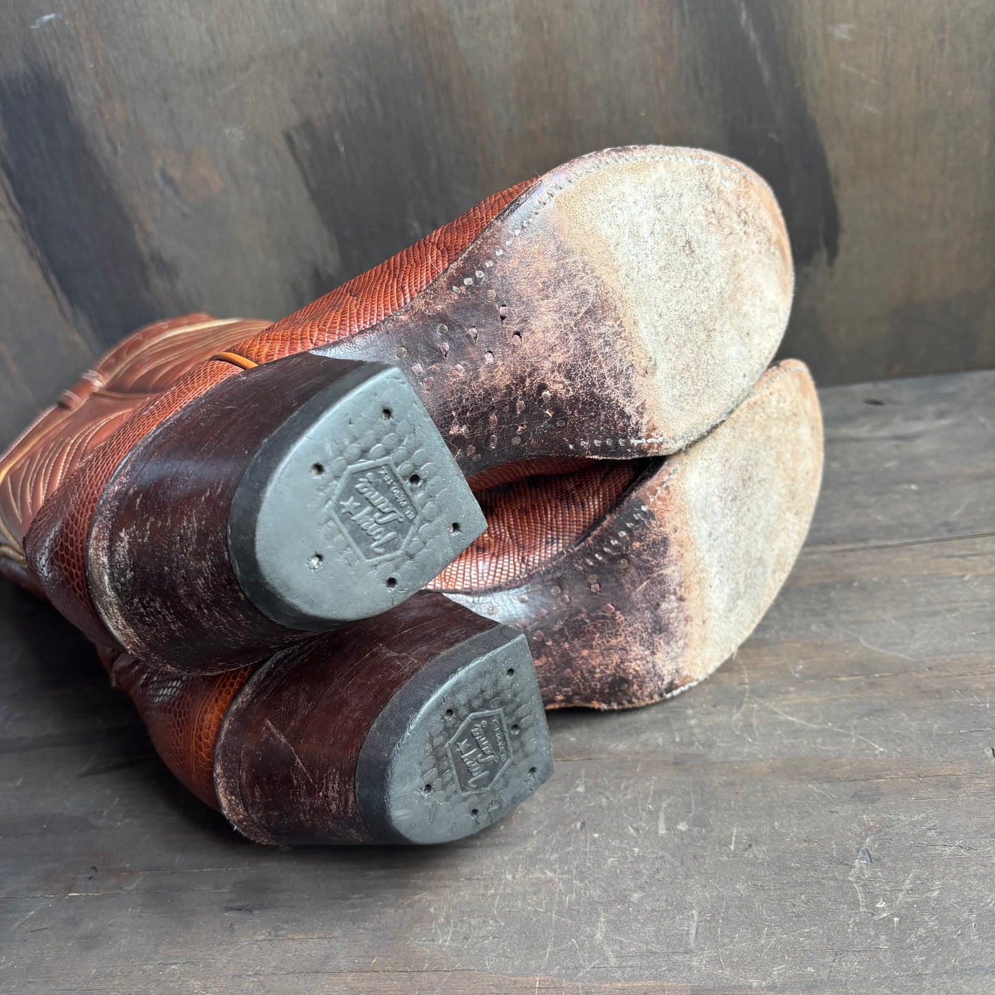 Tony Lama Tan Reptile Boots