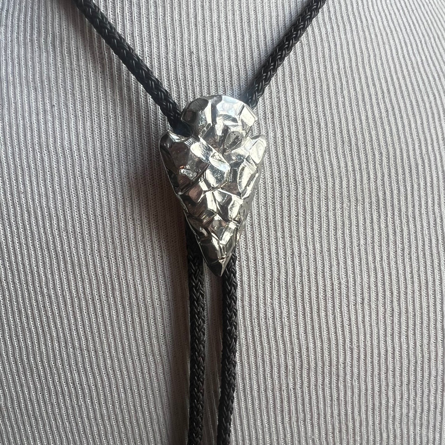 Silver Arrowhead Bolo Tie