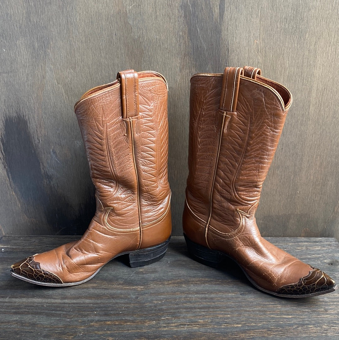 Tony Lama Snakeskin Toe Boots