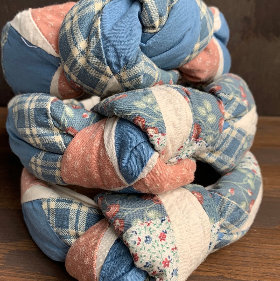Vintage Blue & Pink Quilt Headbands