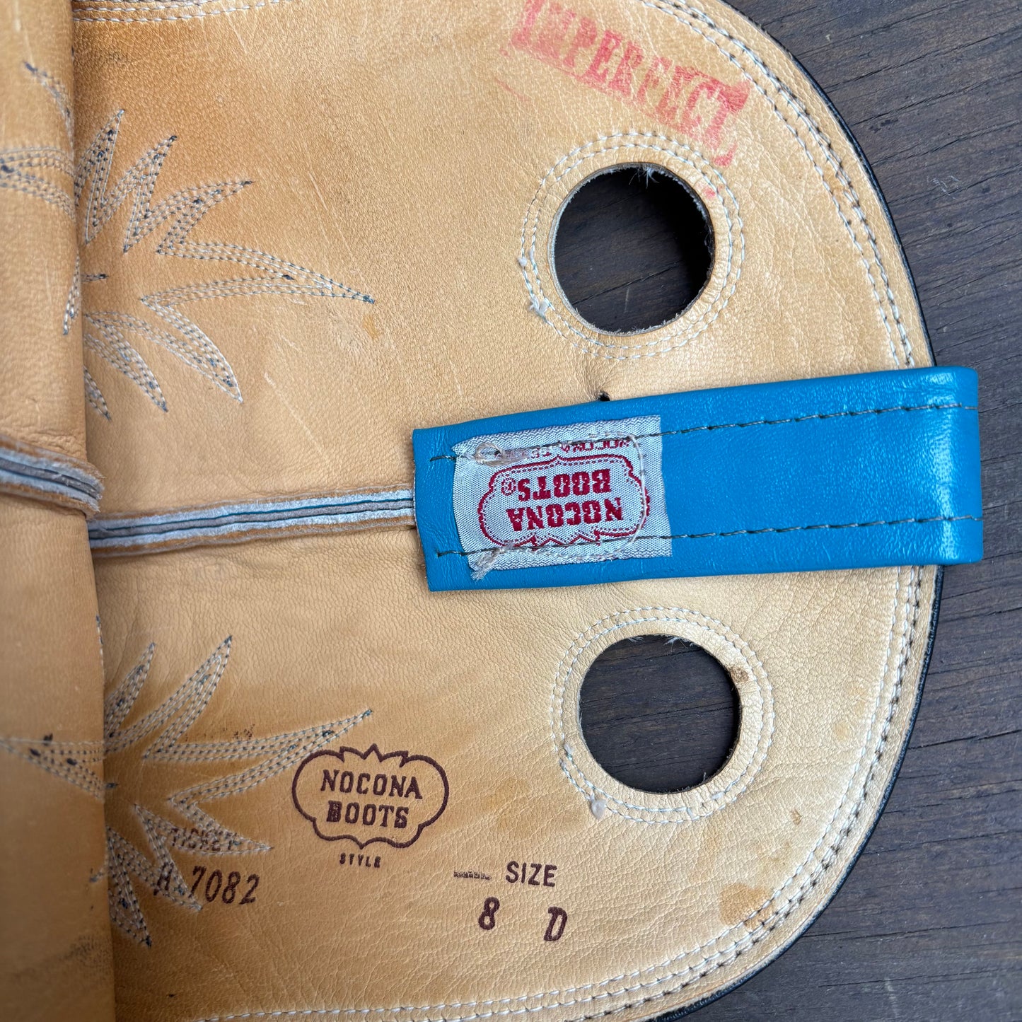 Nocona Tall Teal Two-Tone Boots