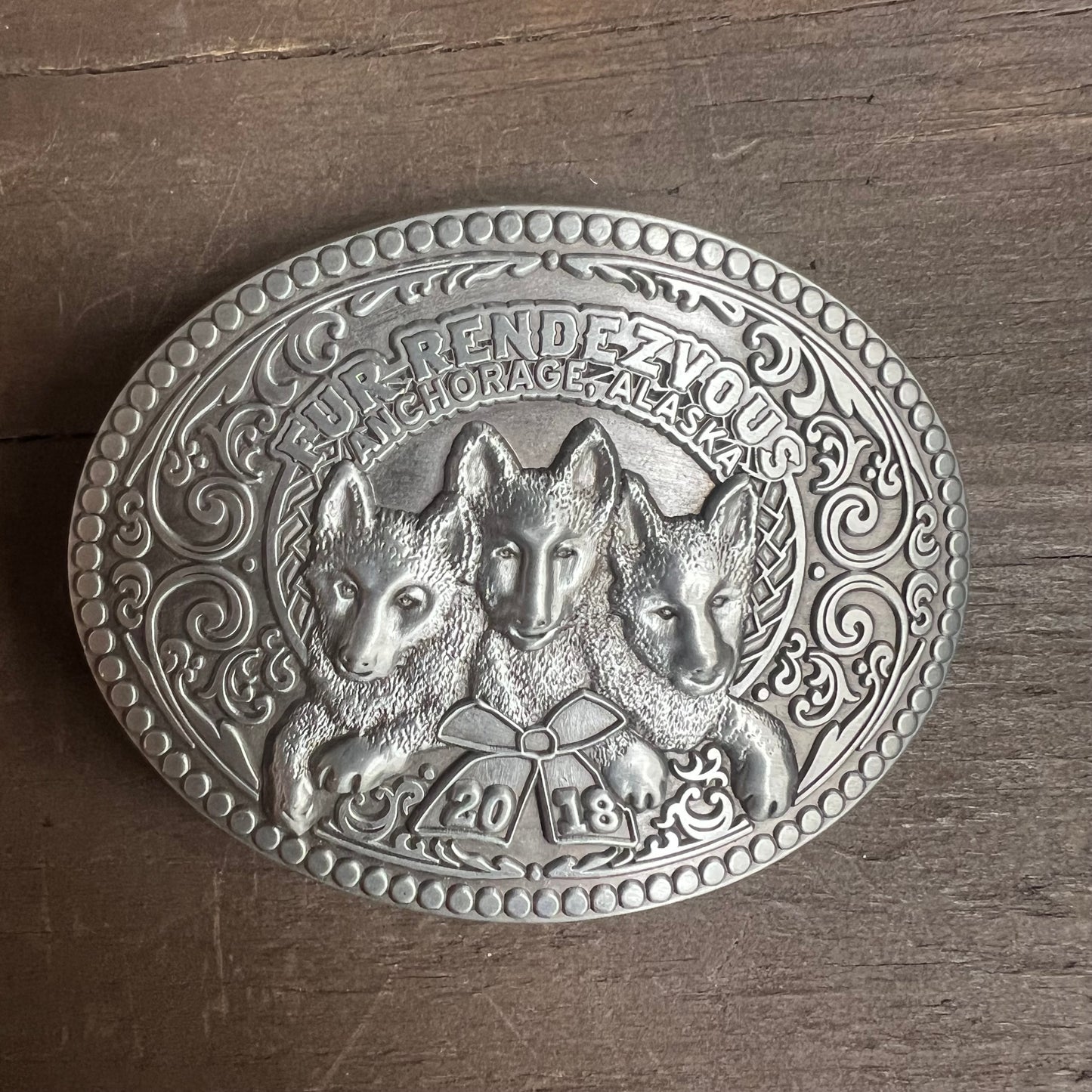 Fur Rendezvous Silver Belt Buckle
