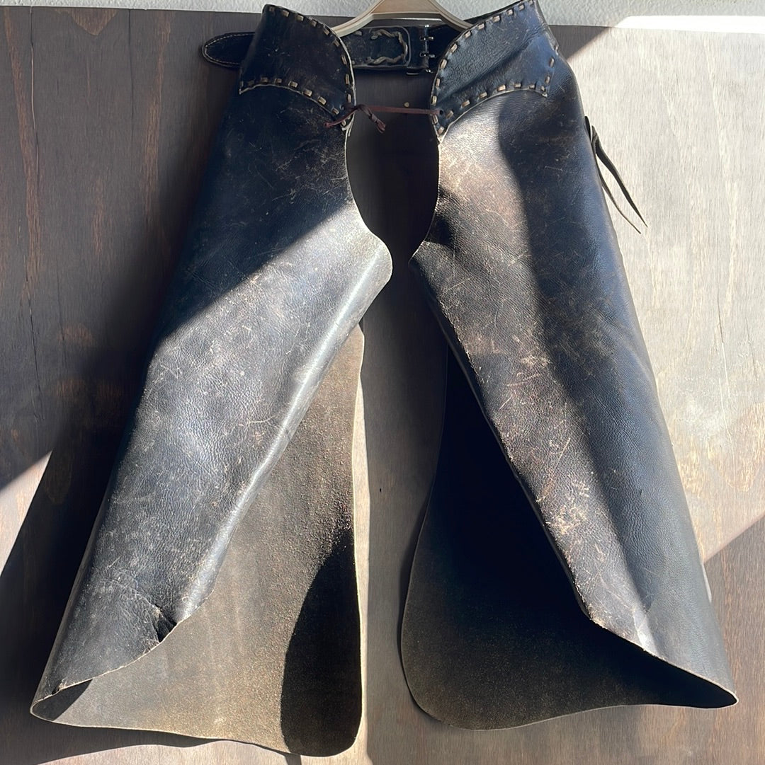 Brown Leather Chaps with Tassels