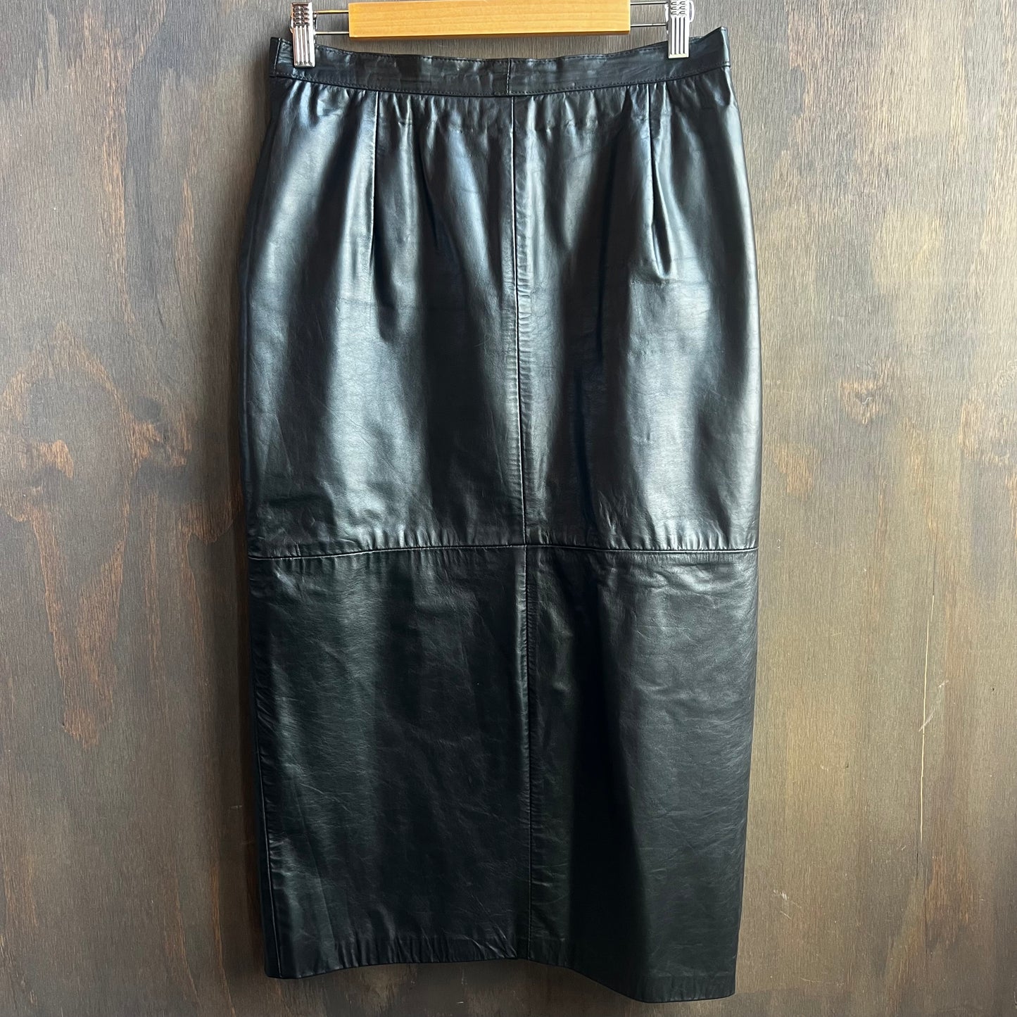 S&U Fashions Black Leather Skirt