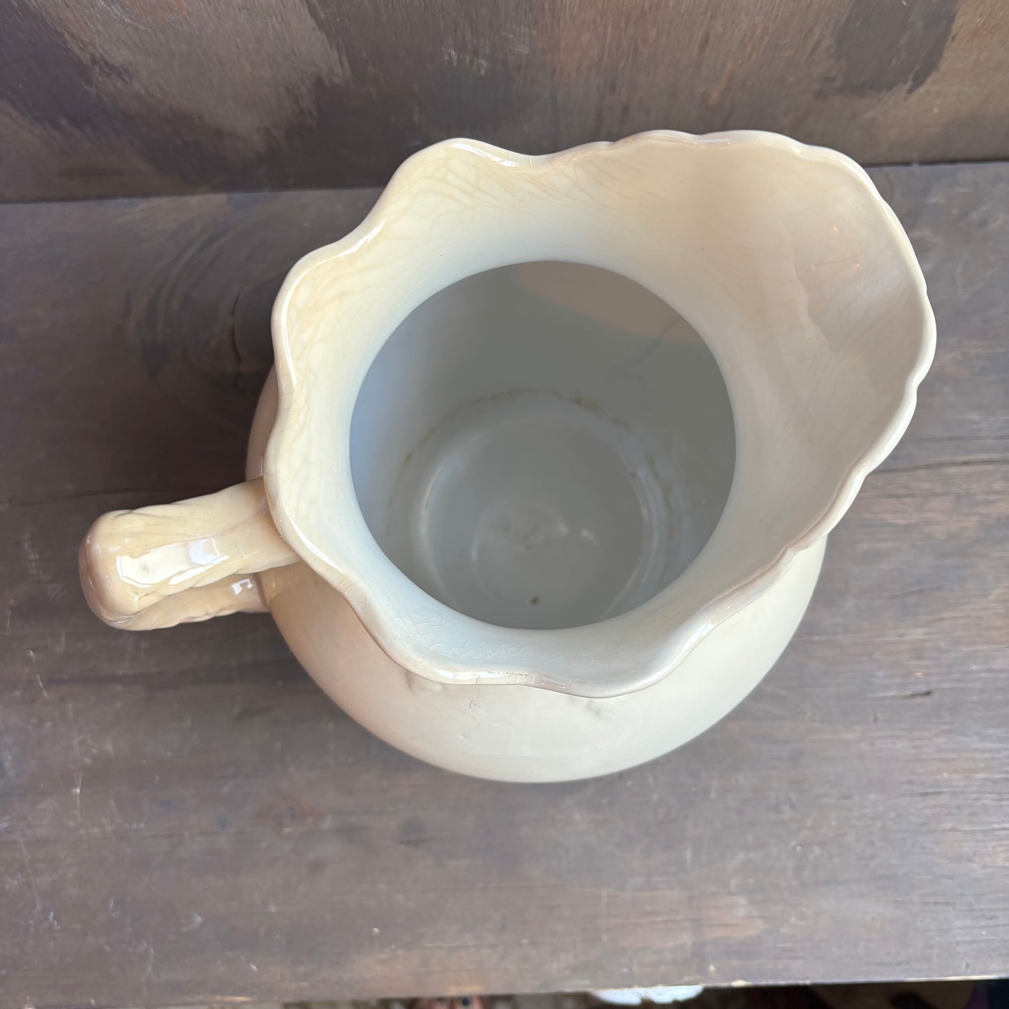 Cream Ceramic Pitcher