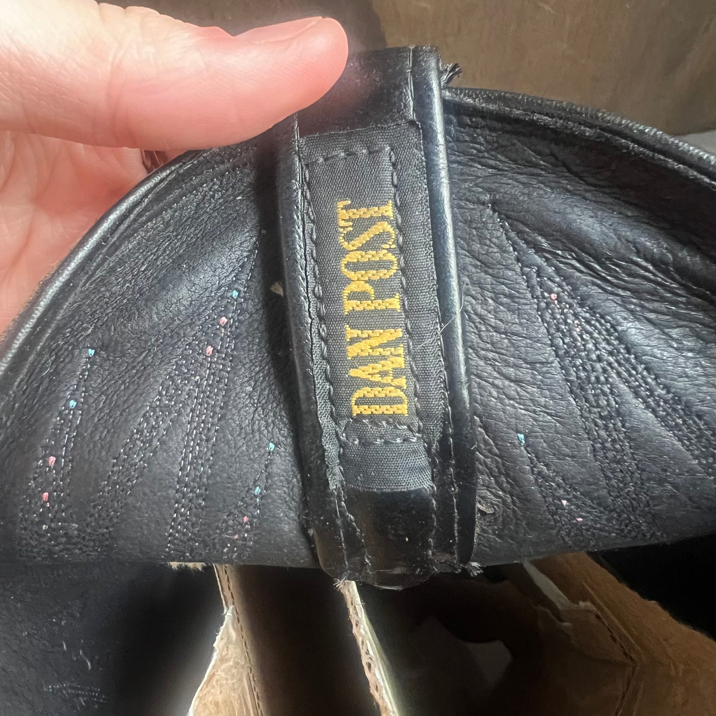 Dan Post Pink and Black Two- Tone Leather Boots