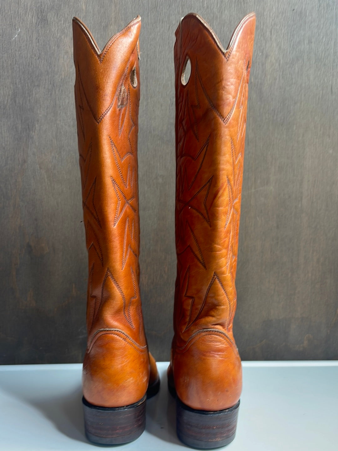 Tall Tan Leather Boots