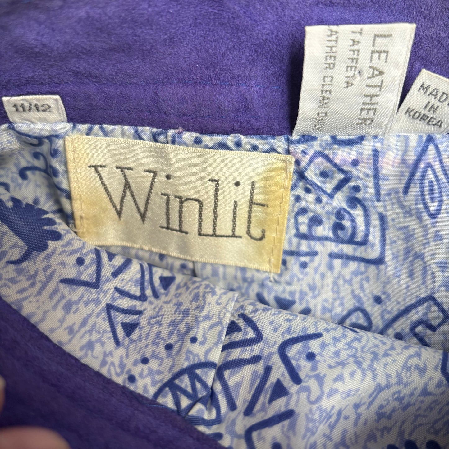 Vintage Purple Suede Skirt