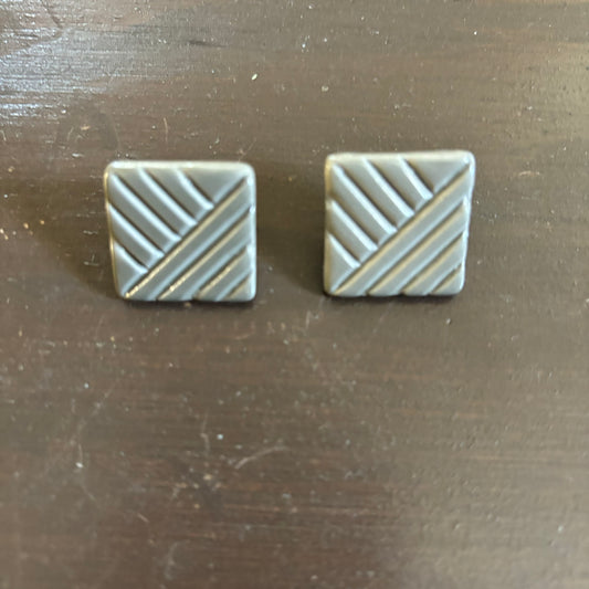 Square Grey Earrings