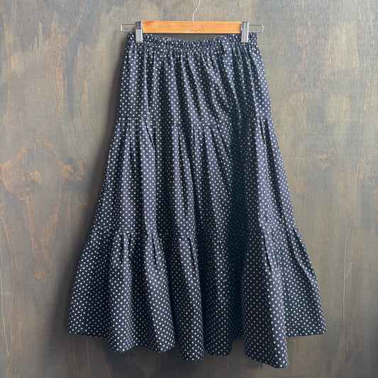 Custom Made Navy Star Midi Skirt