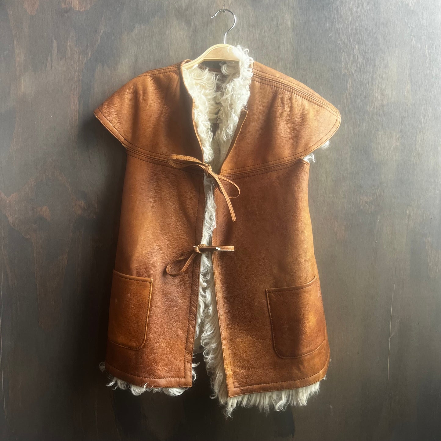 Argentinian Curly Lamb and Leather Reversible Vest