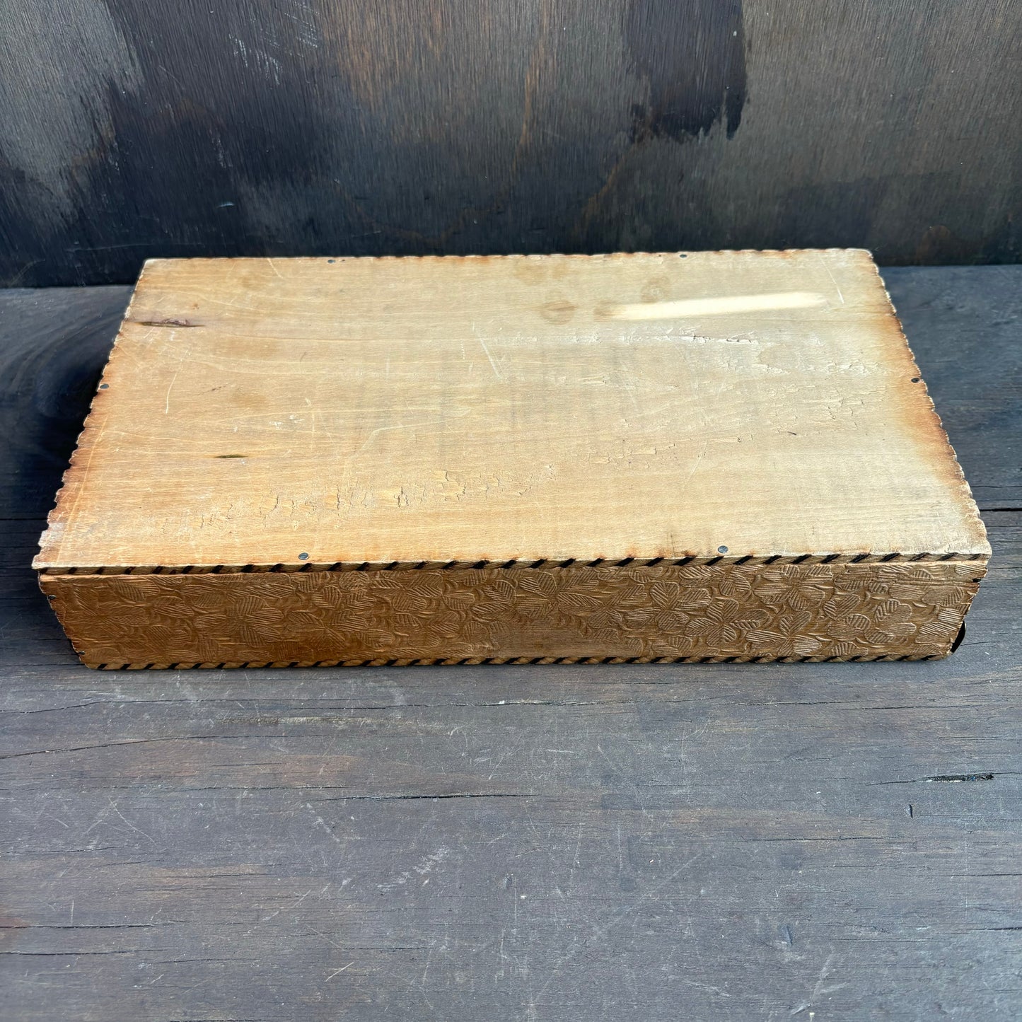 Art Nouveau Era Pyrography Glove Box