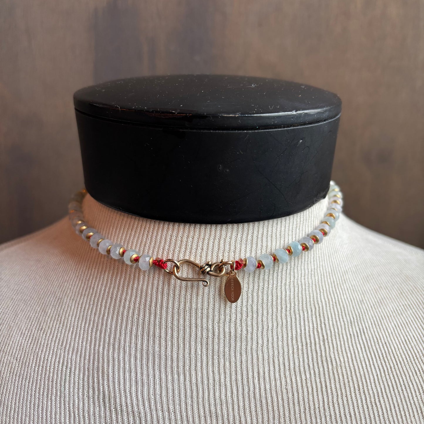 Ostrich Moon Tigers Eye Star Necklace