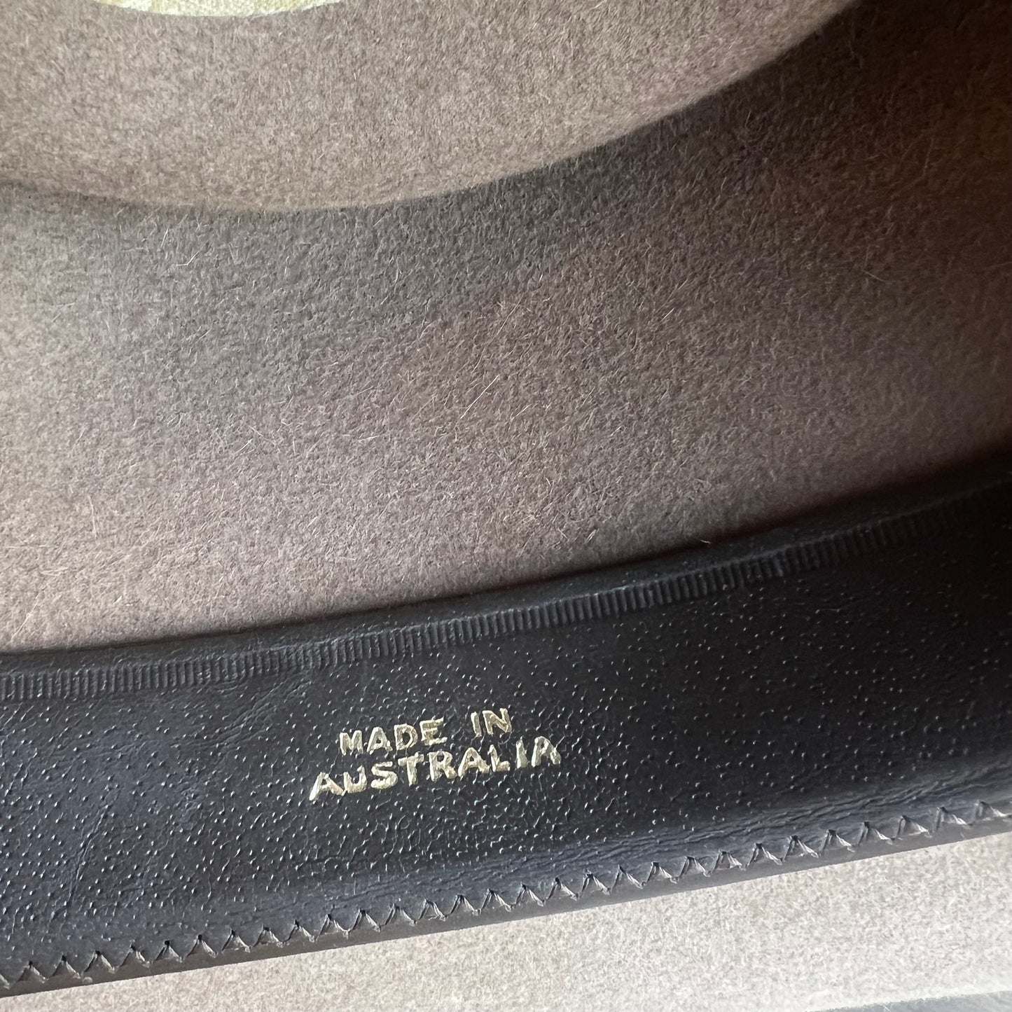 Akubra Brown Hat with Animal Pelt Hat Band