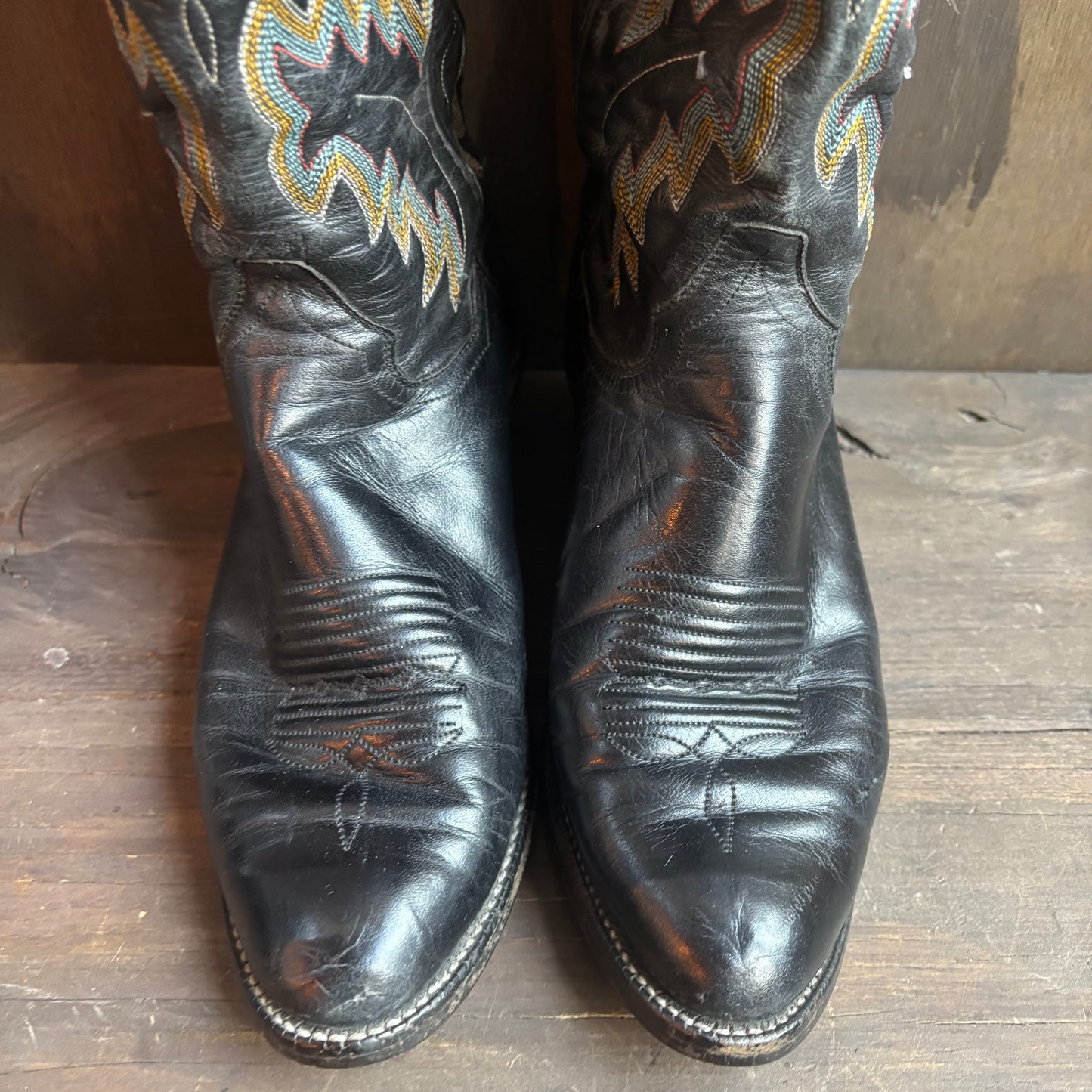 Black Tall Leather Boots
