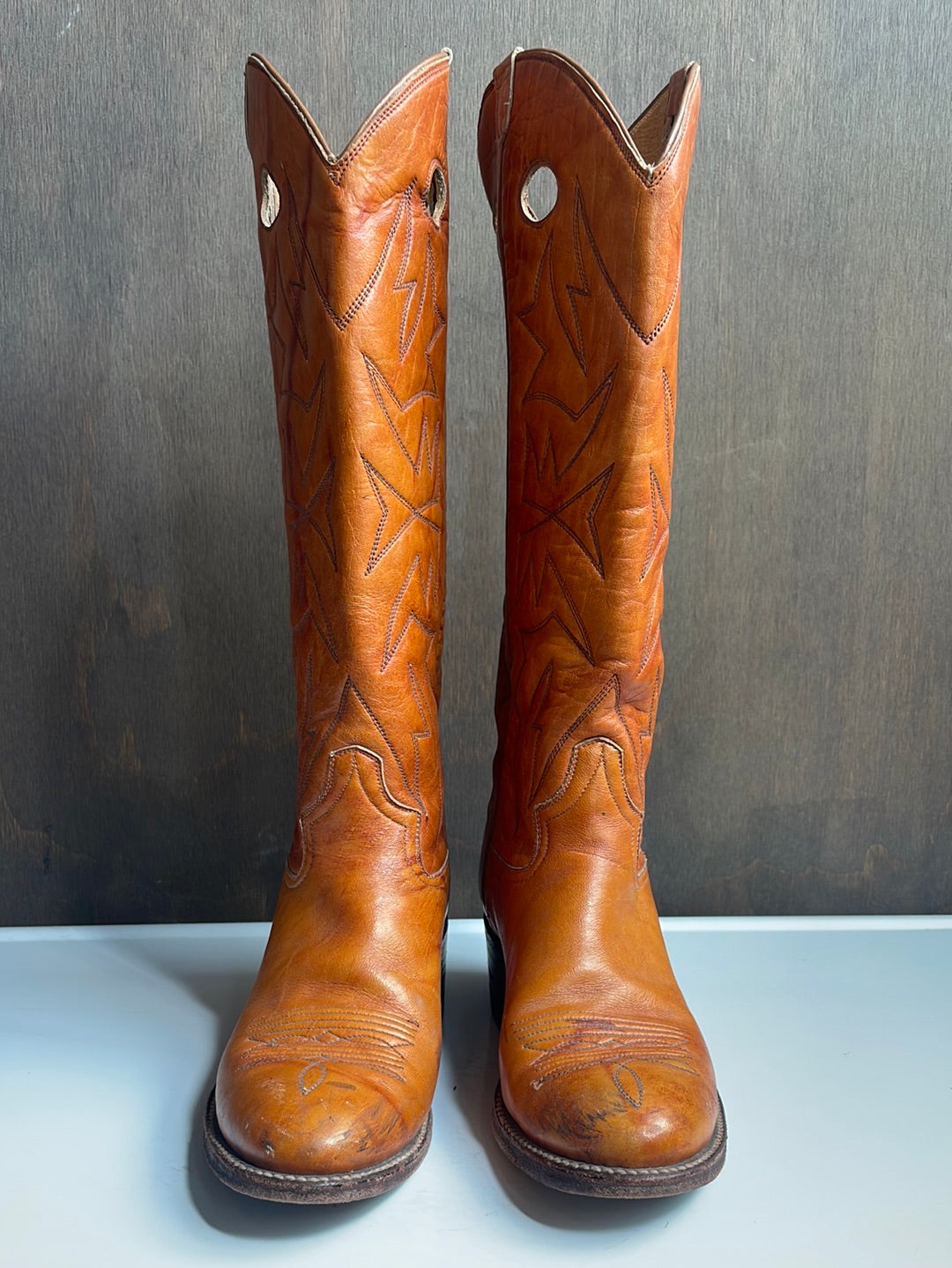 Tall Tan Leather Boots