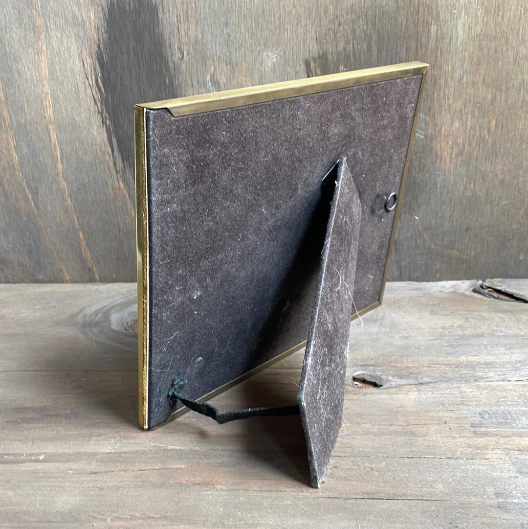 Brass look picture frame
