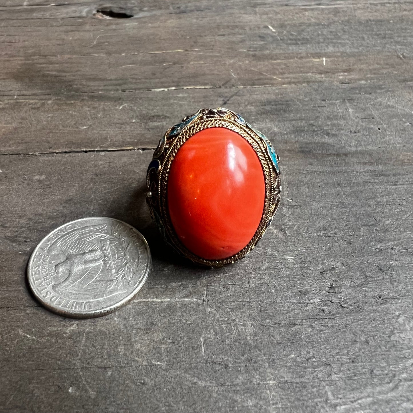 Chunky Coral Ring