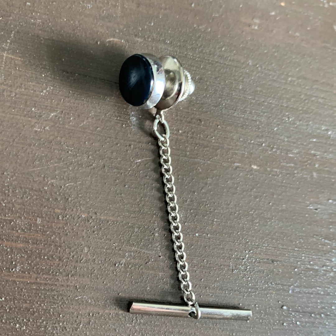Black Enamel Tie Tack