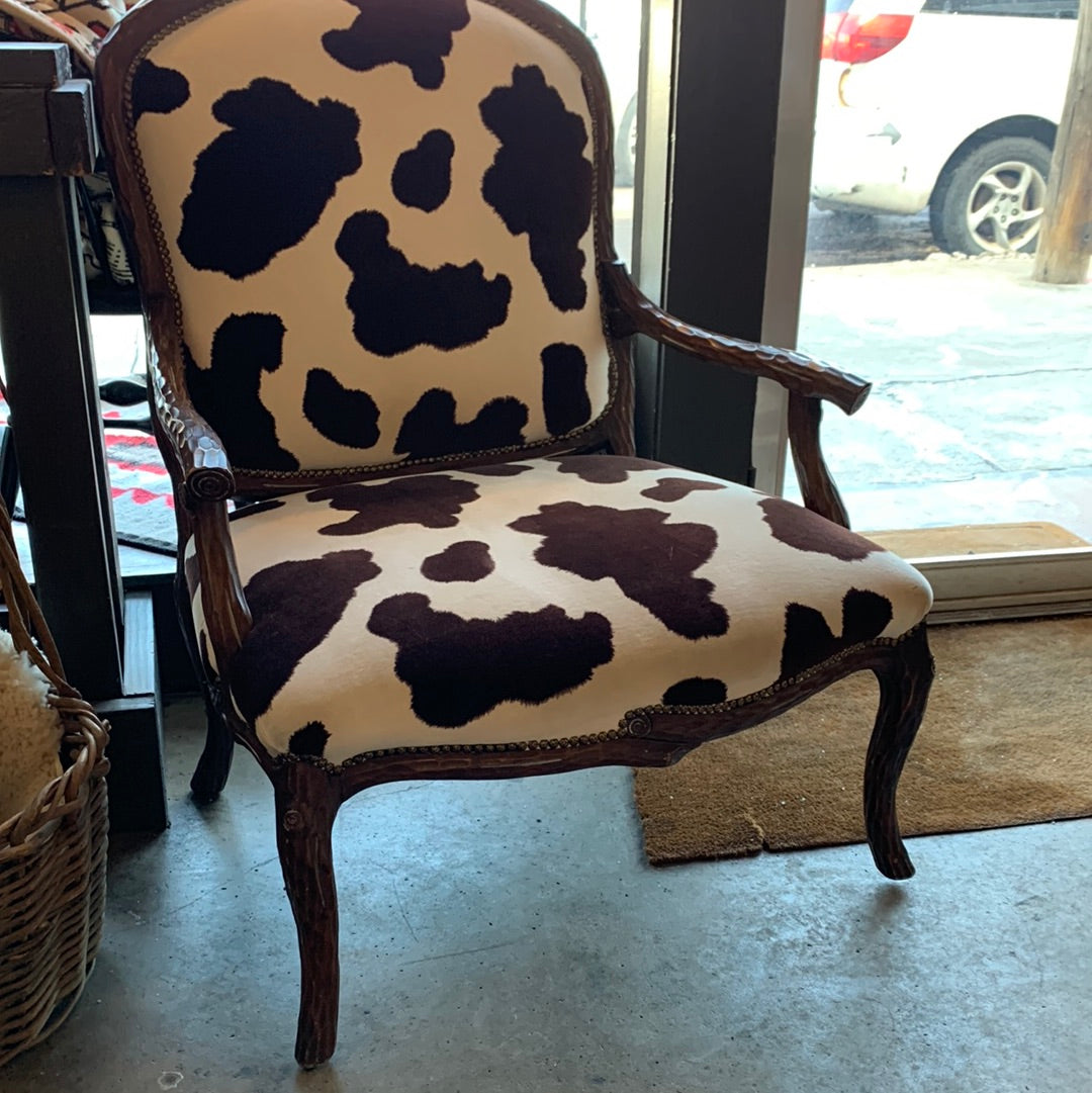 Oversized Cow Print Chair