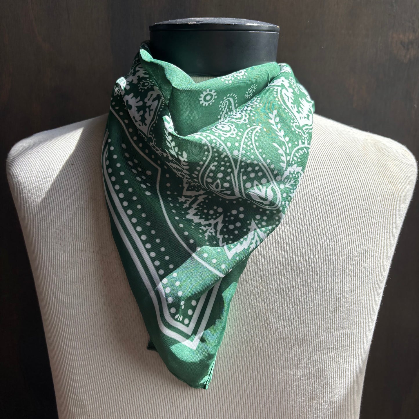 Green Bandana Scarf
