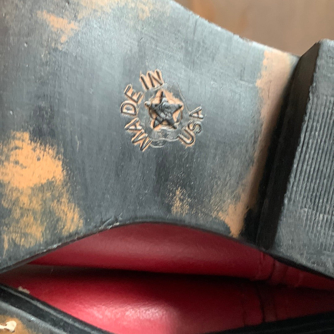 Vintage Bronco kids red cowboy boots
