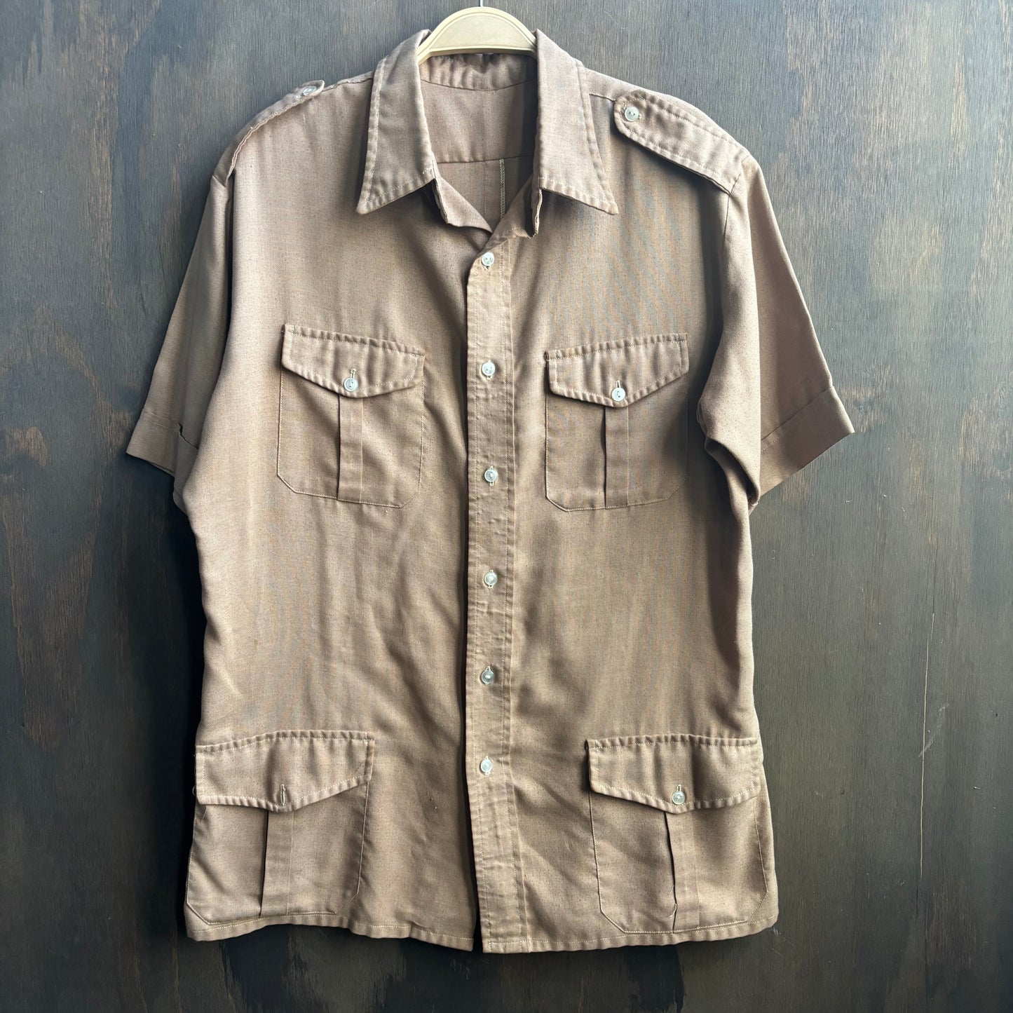 Vintage Short Sleeve Fatigue Button Up