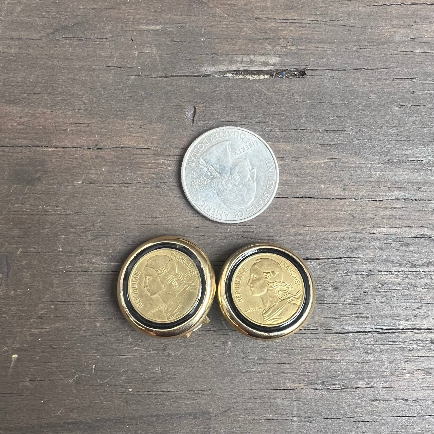 Republique Francais Coin Clip On Earrings