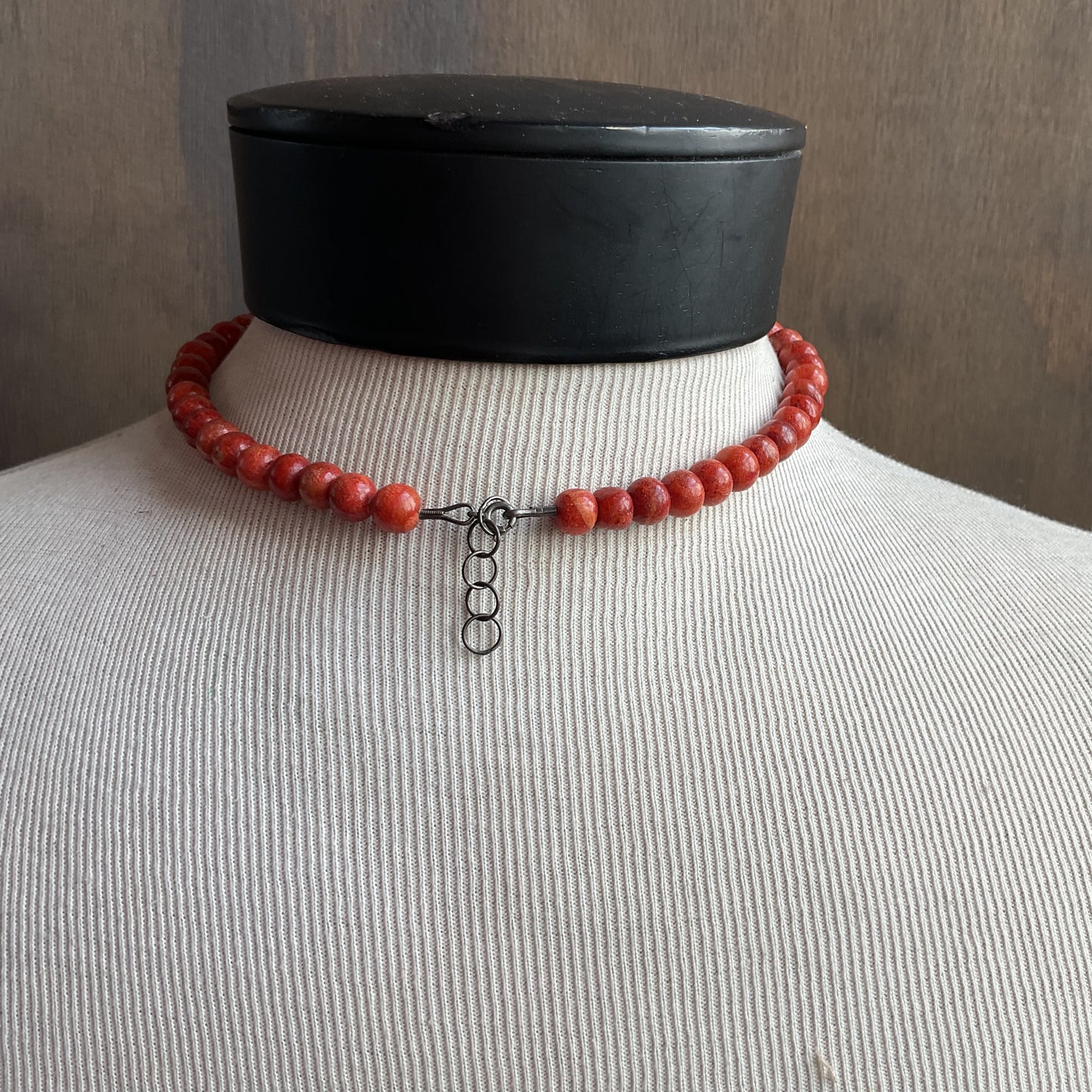 Red Coral Beaded Necklace