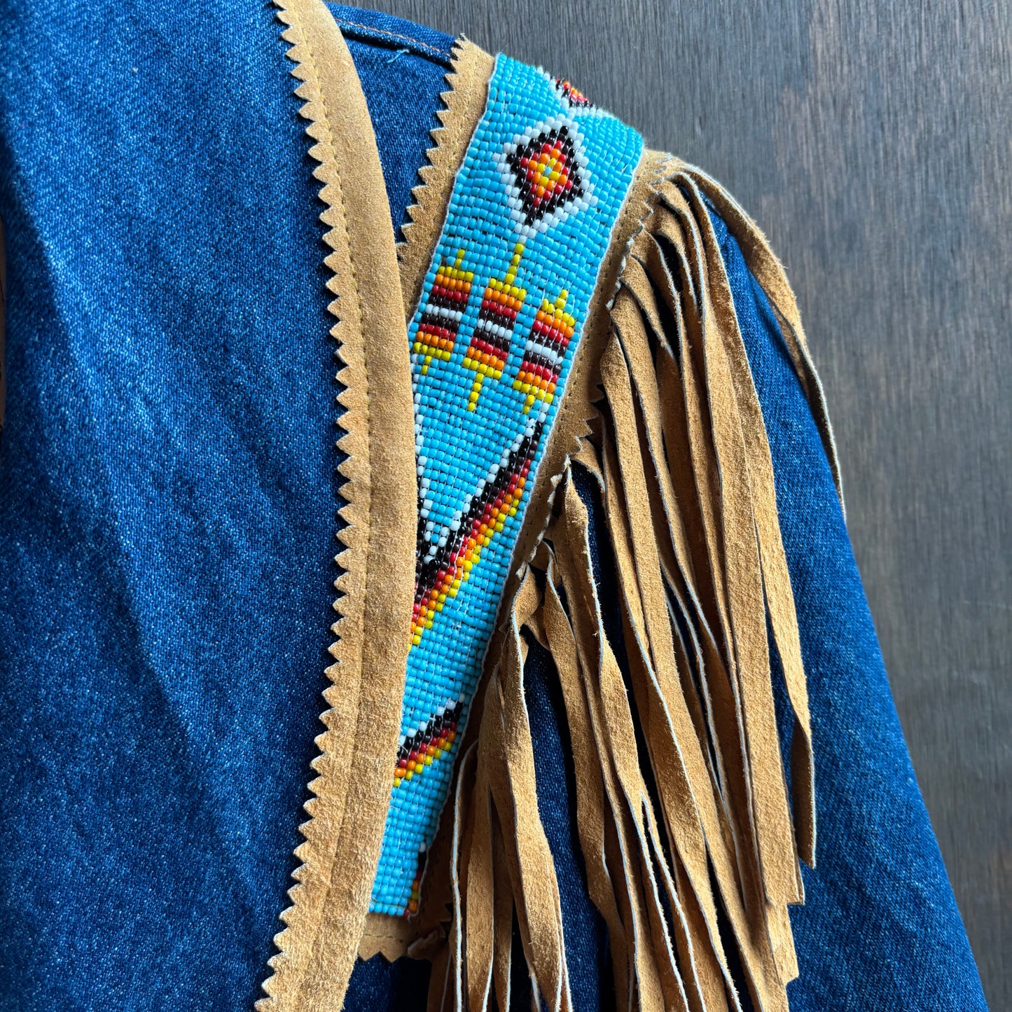 Frontier Denim Fringed Set