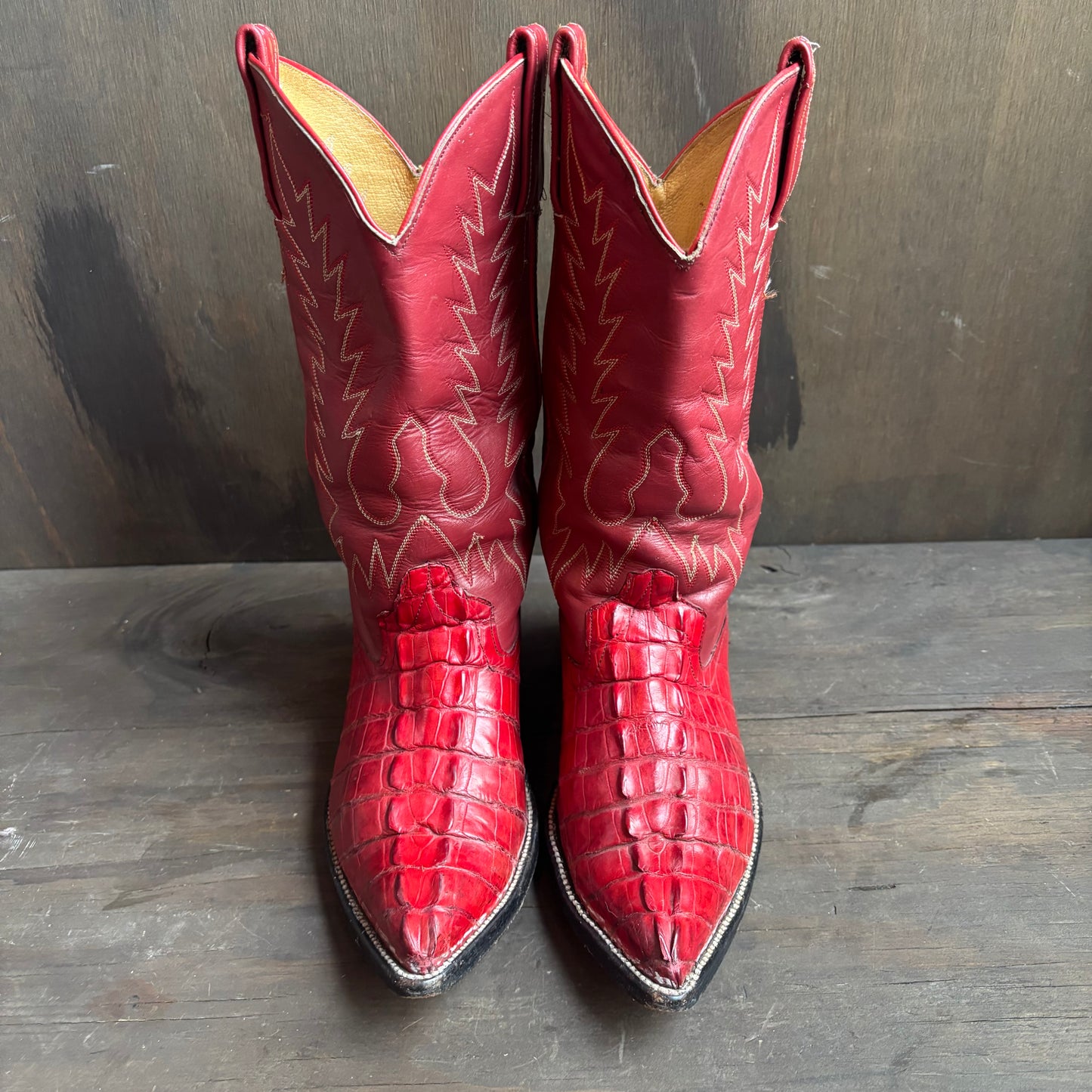 Crocodile and Leather Boots