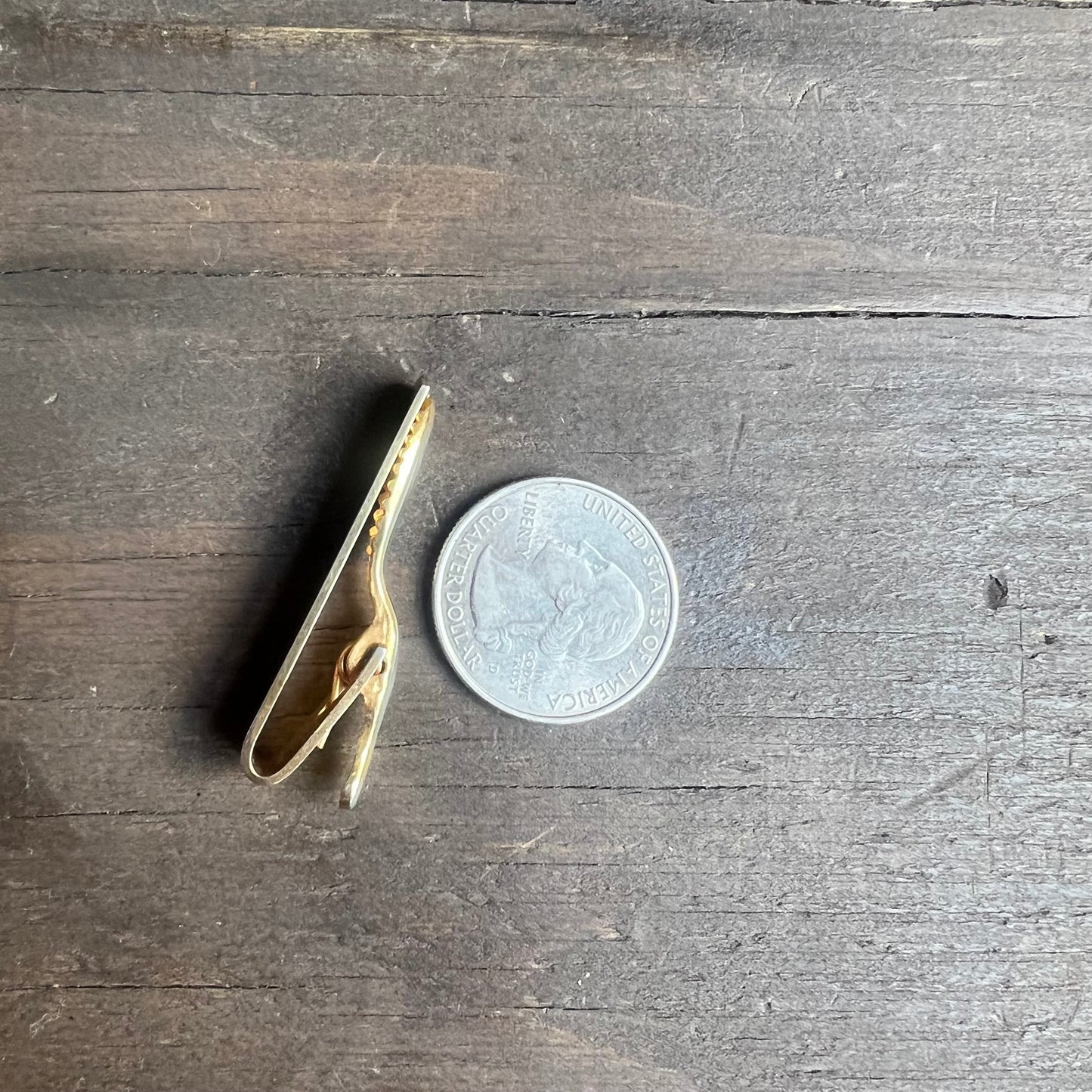 Silver and Gold Colored Tie Clip