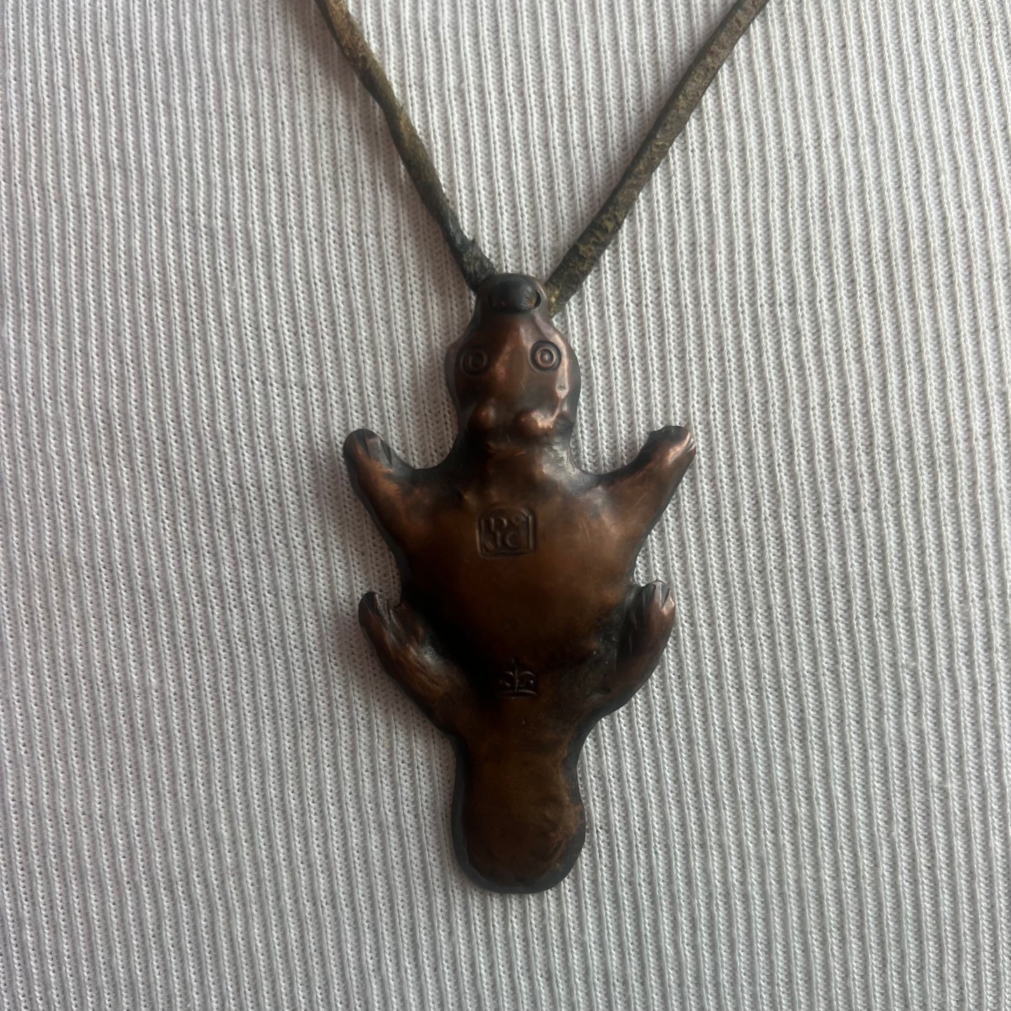 Copper Beaver Necklace