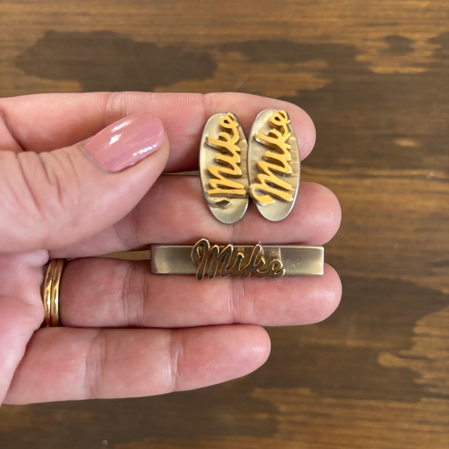 "Mike" Cufflinks and Tie Clip Set