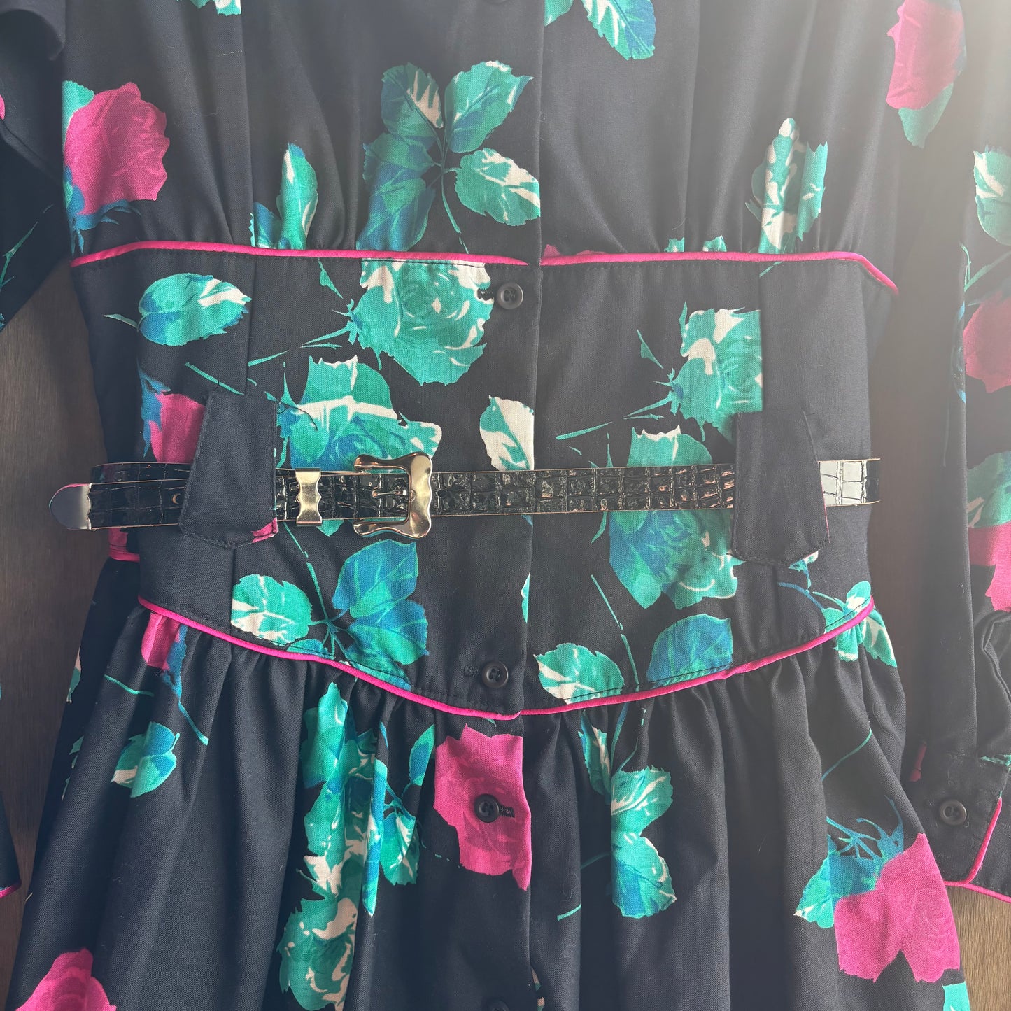 Vintage Roper Floral Belted Dress