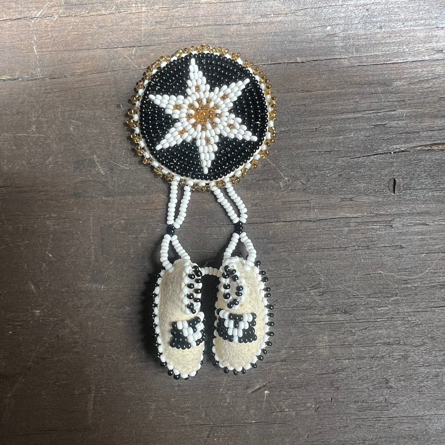 Beaded Moccasin Pin