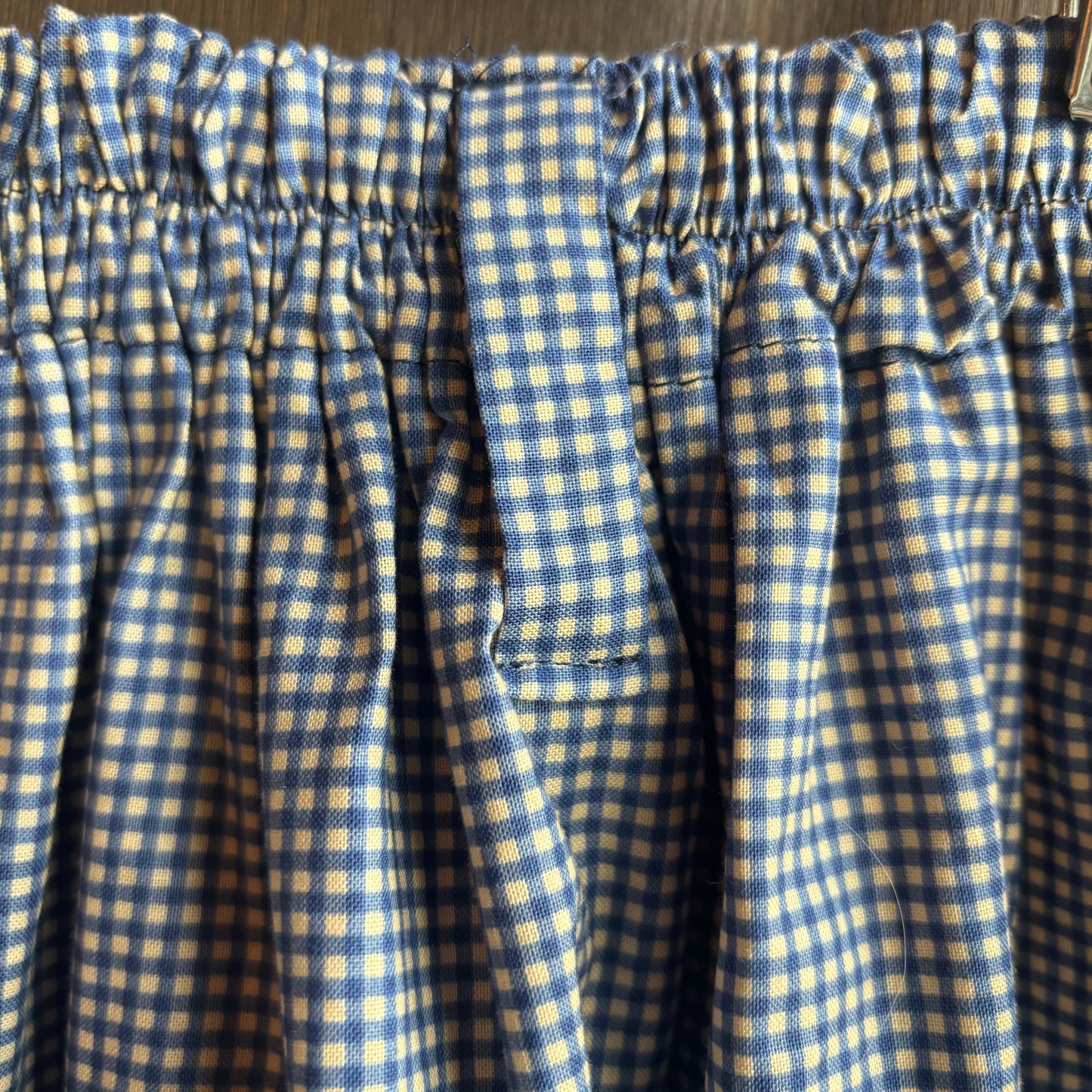 Custom Made Blue Gingham Mini Skirt