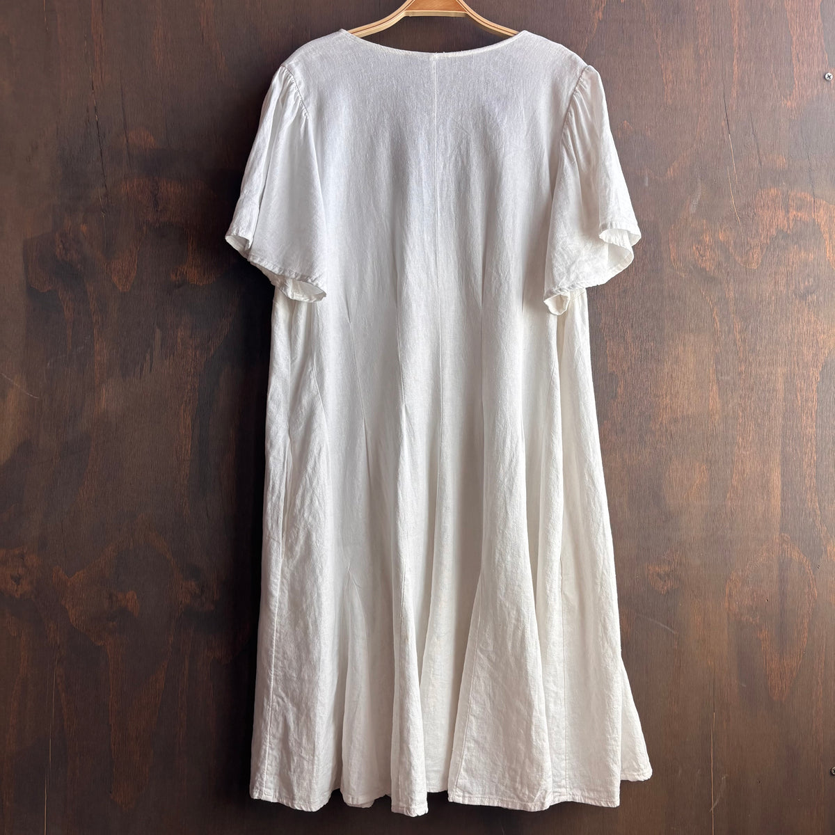 White Button Front Dress