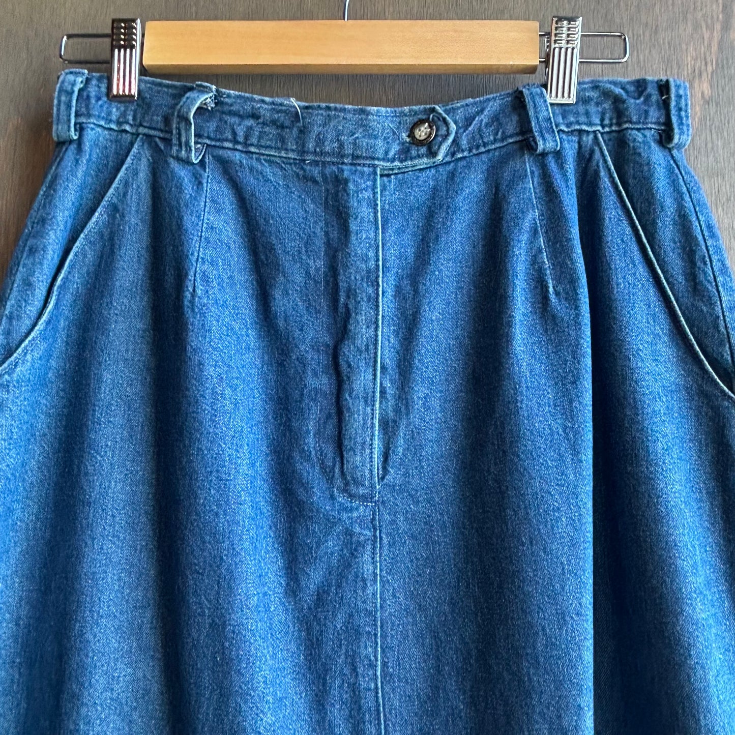 Vintage Denim Midi Skirt