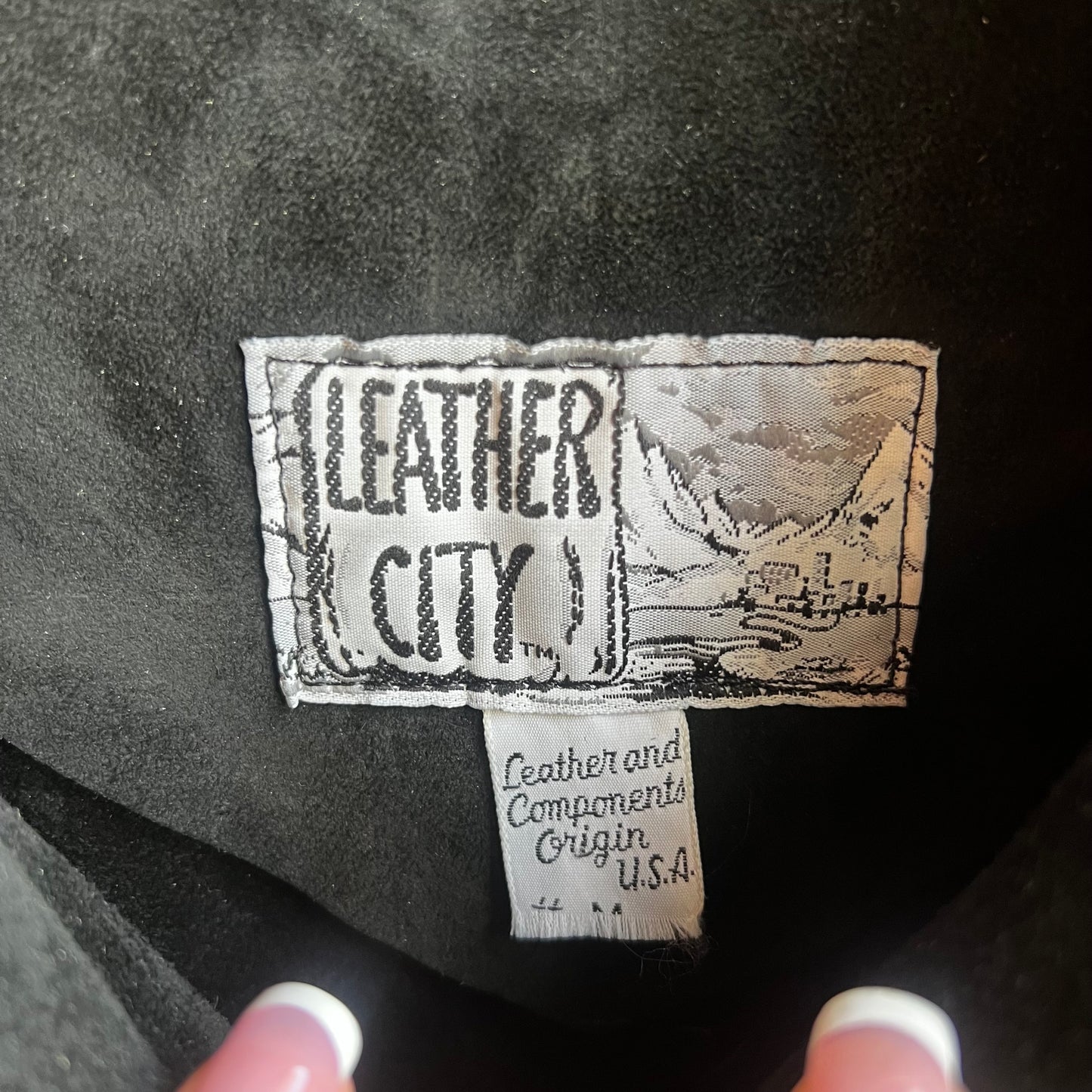 Leather City Black Fringe Coat