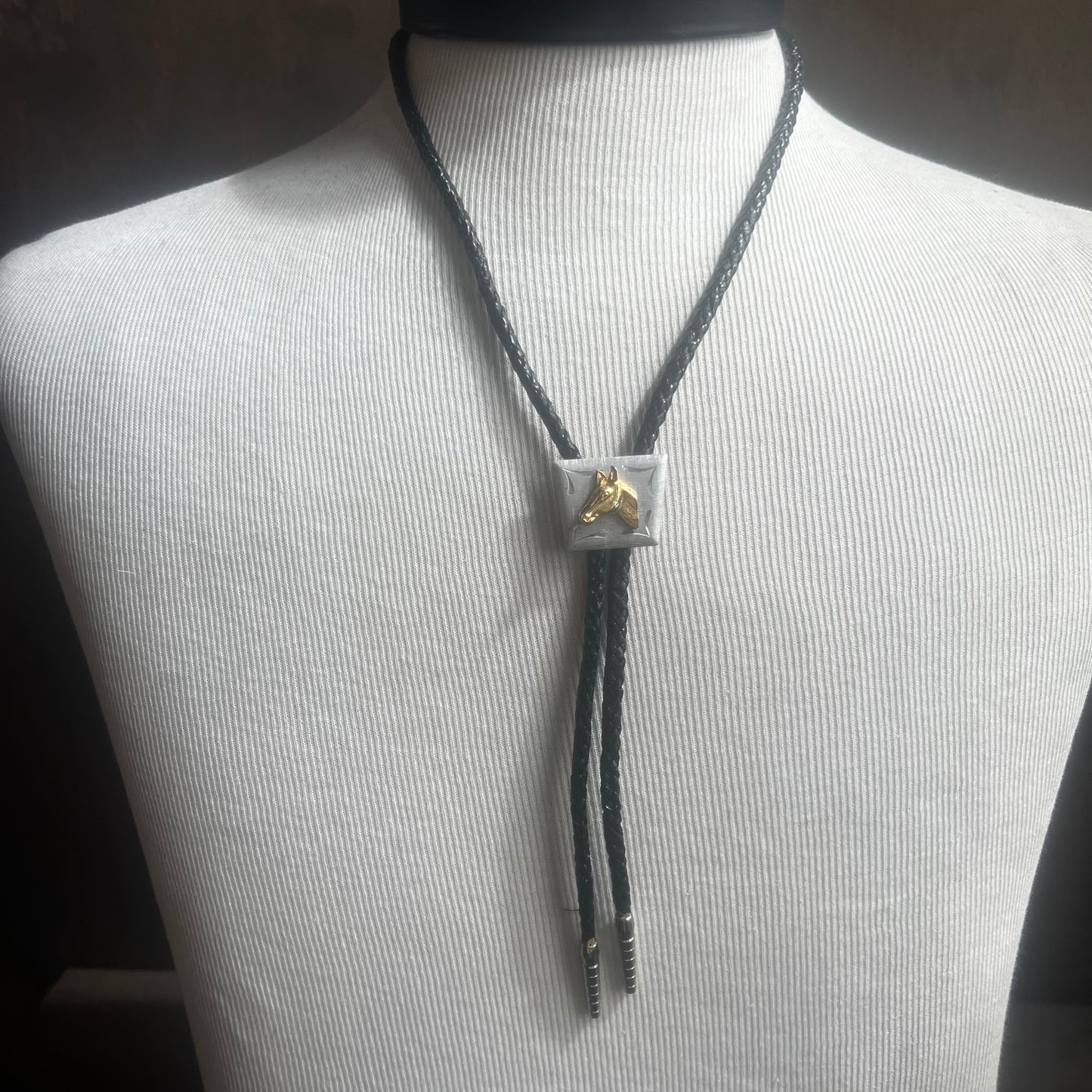 Gold Horse Head Bolo Tie
