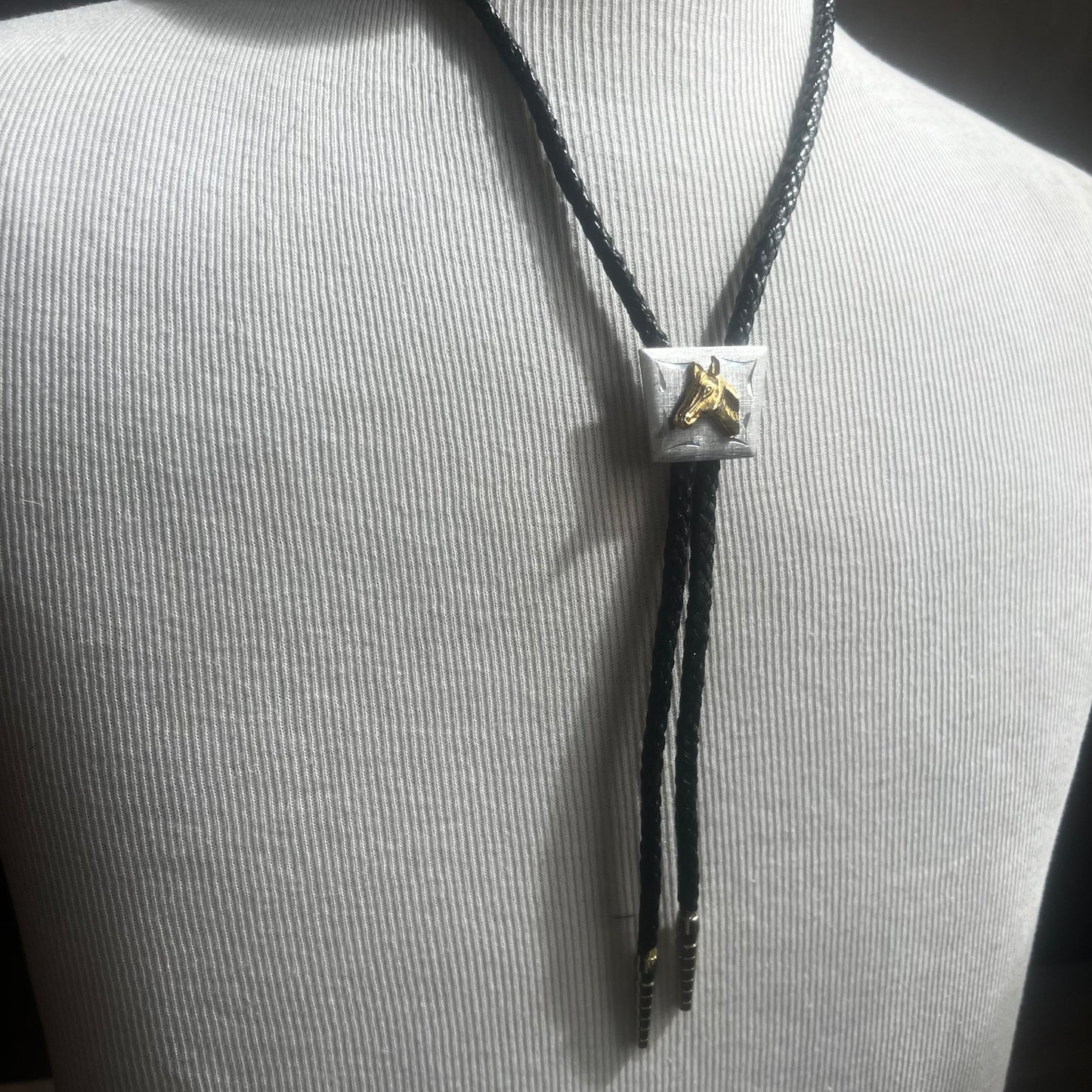 Gold Horse Head Bolo Tie