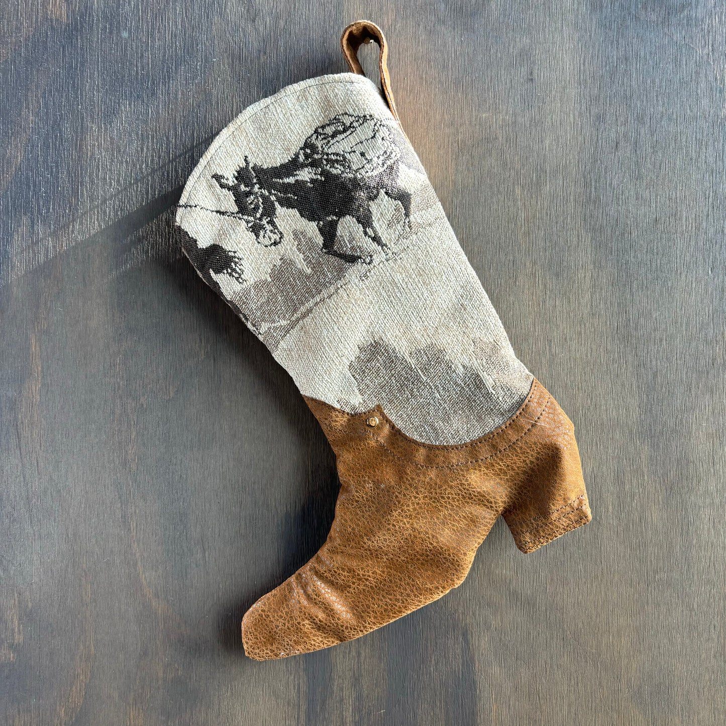 Western Print Cowboy Boot Stocking